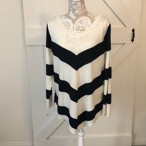 Navy & Cream Sweater